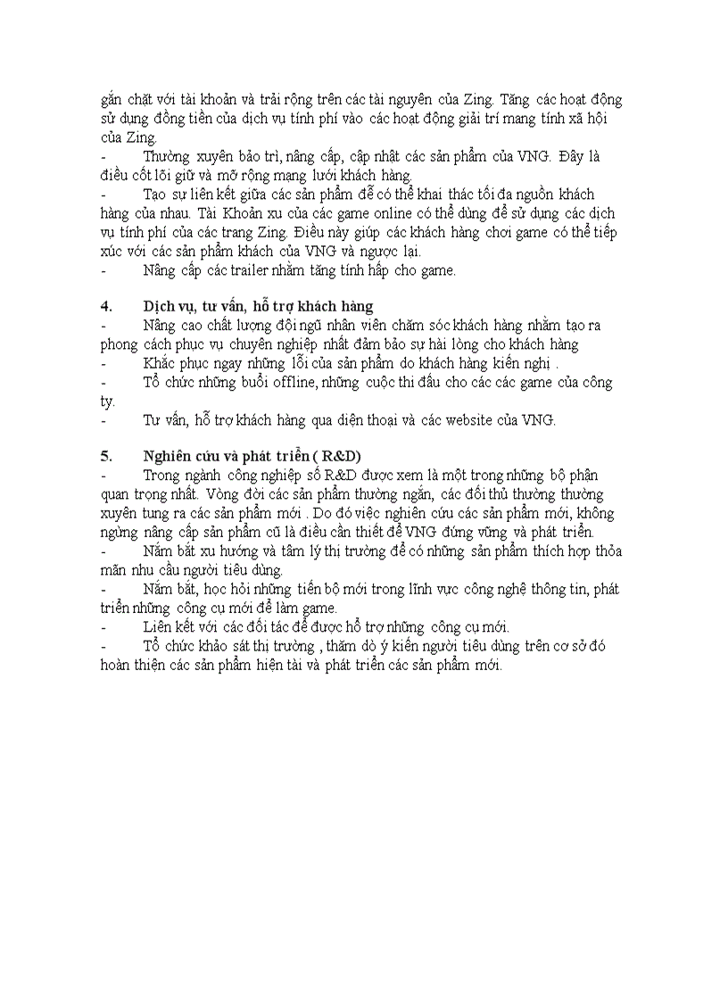 image for page Quản Trị Chiến Lược Chiến lược kinh doanh của VINAGAME