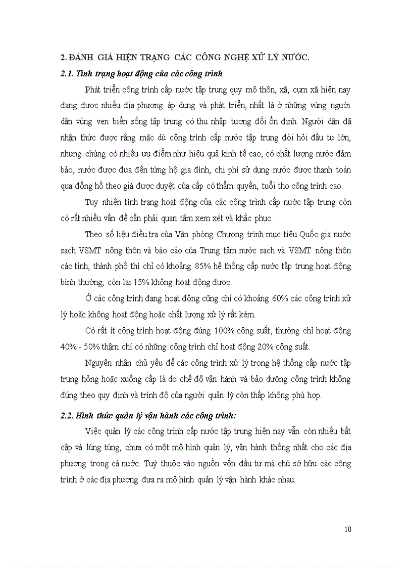 image for page Đánh giá hiện trạng chất lượng nước cấp và công nghệ xử lý nước của các cụm dân cư vùng nông thôn ven biển và hải đảo việt nam