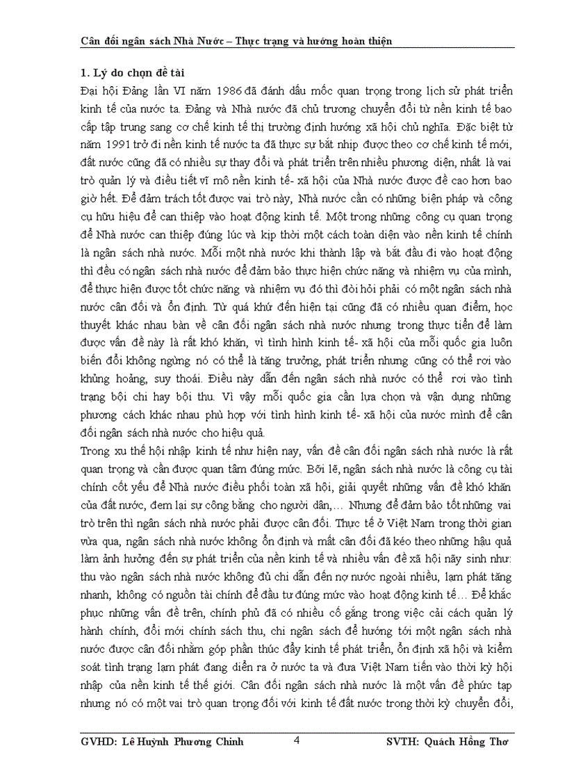 image for page Cân đối ngân sách nhà nước Thực trạng và hướng hoàn thiện