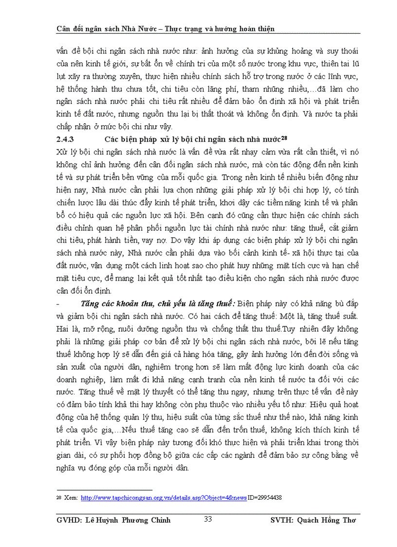 image for page Cân đối ngân sách nhà nước Thực trạng và hướng hoàn thiện