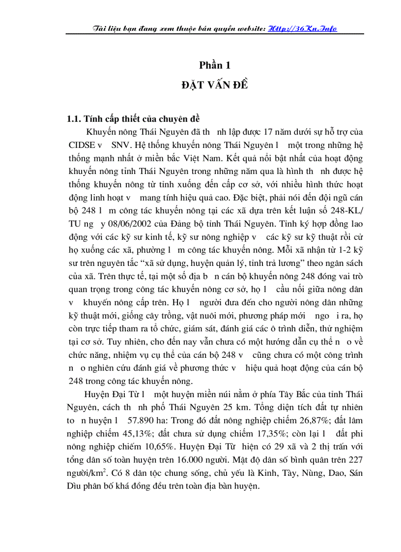 image for page Đánh giá hiệu quả hoạt động của cán bộ 248 trong công tác khuyến nông cơ sở tại huyện Đại Từ tỉnh Thái Nguyên