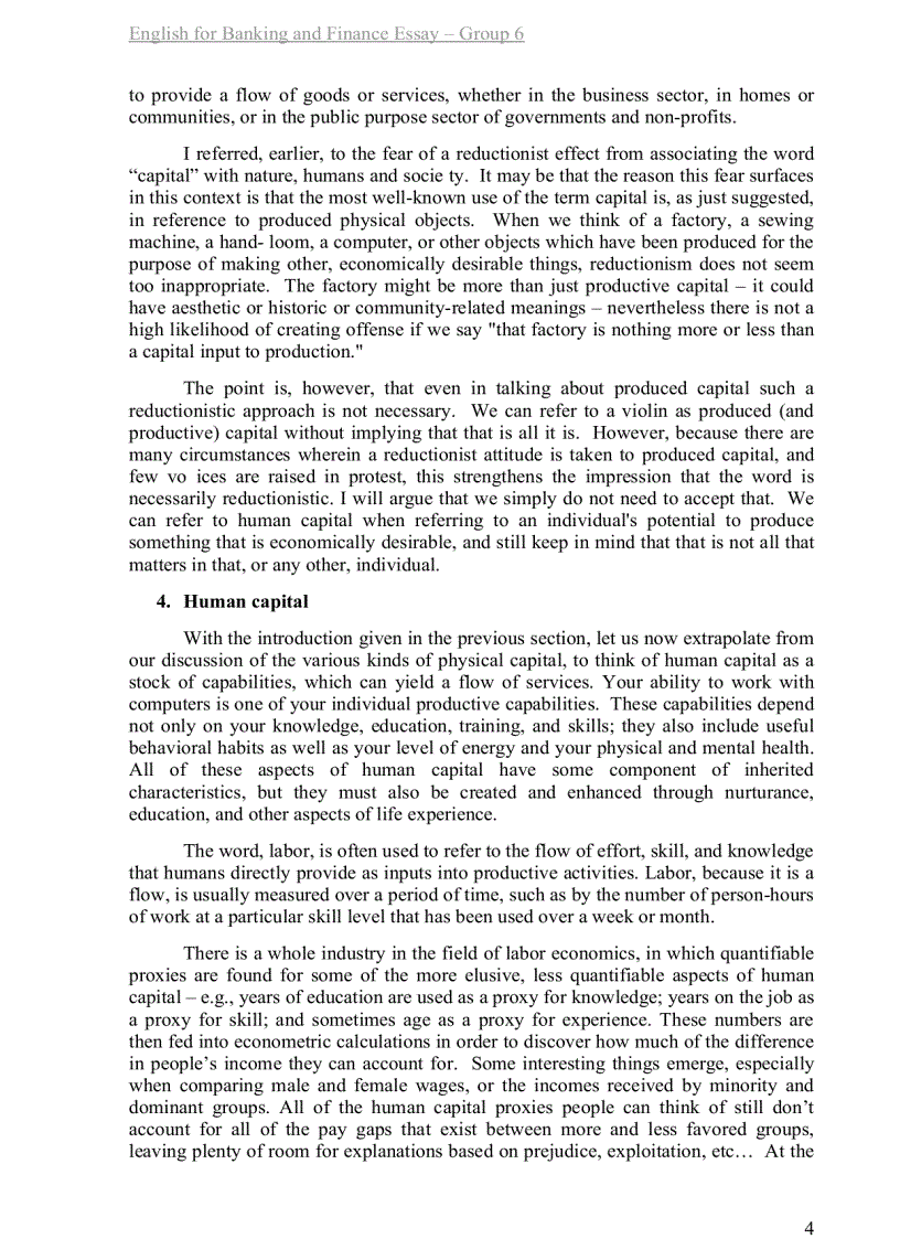 image for page English for banking and financial essay