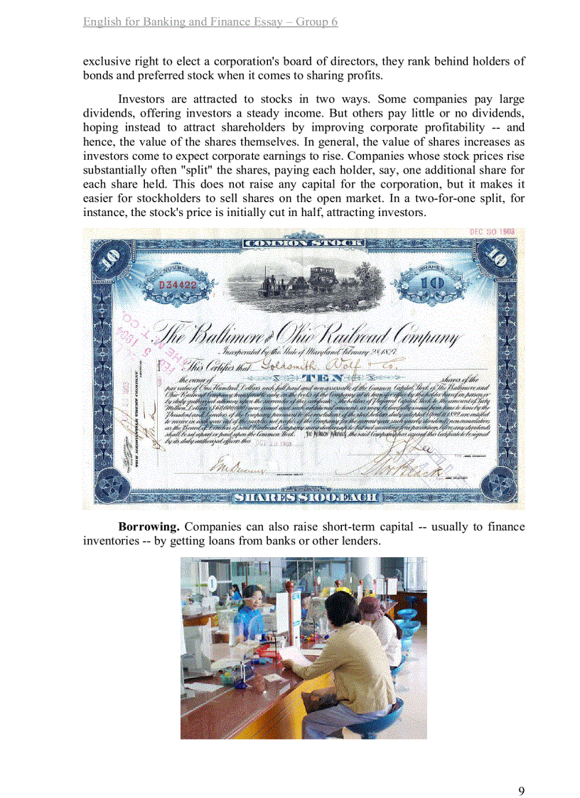image for page English for banking and financial essay