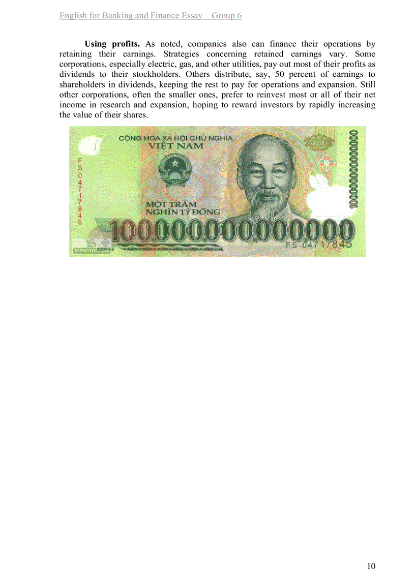 image for page English for banking and financial essay