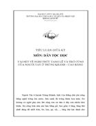 Vài nét về nghi thức tang lễ và thờ cúng của người tày ở Trùng Khánh Cao Bằng