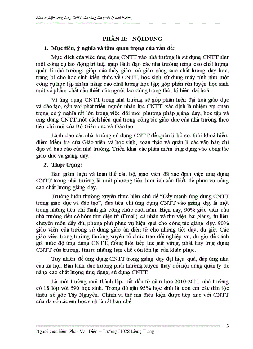 image for page Kinh nghiệm ứng dụng CNTT vào công tác quản lý nhà trường