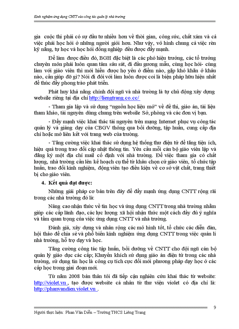 image for page Kinh nghiệm ứng dụng CNTT vào công tác quản lý nhà trường