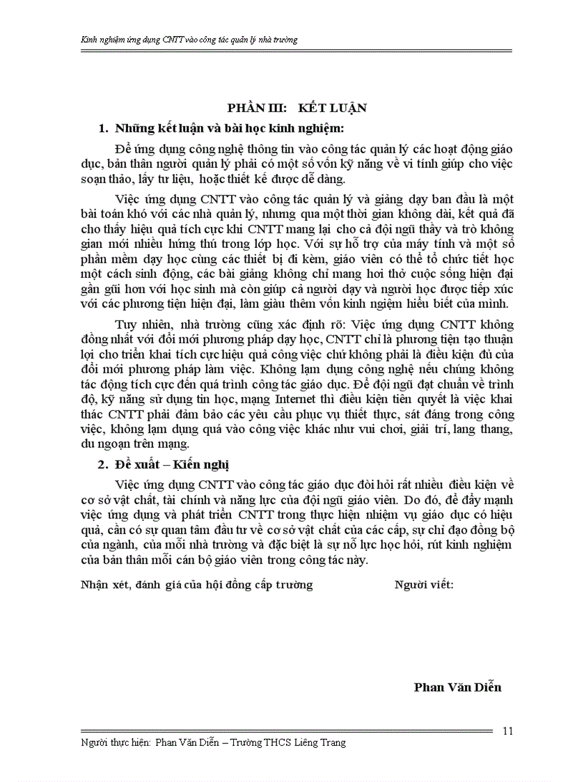 image for page Kinh nghiệm ứng dụng CNTT vào công tác quản lý nhà trường