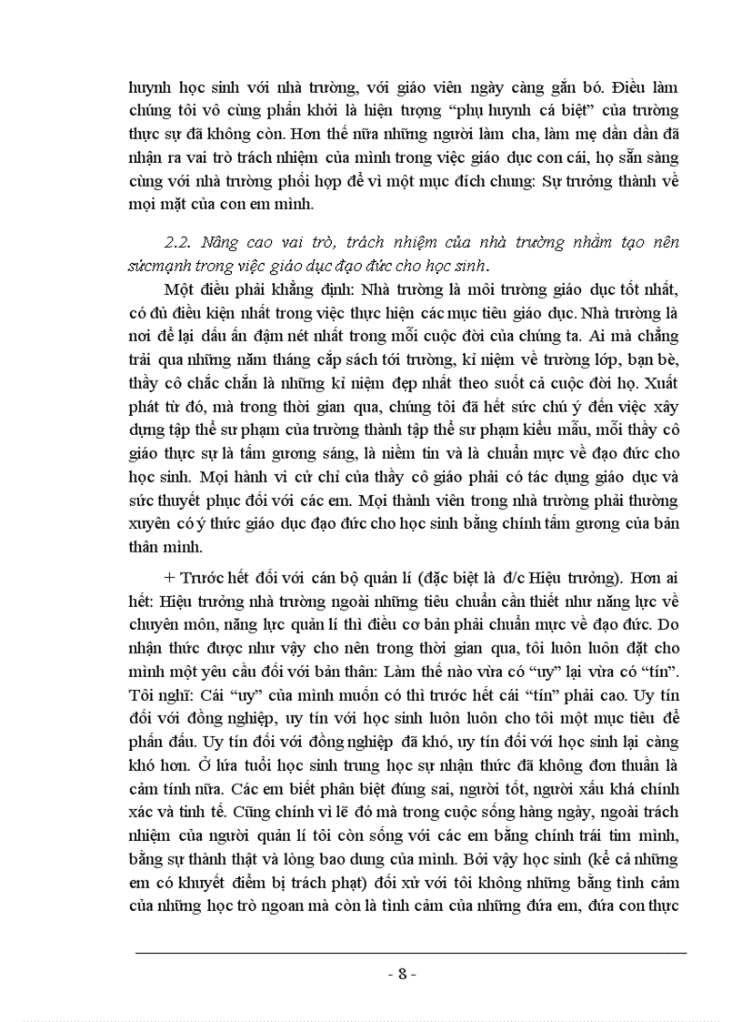 image for page Phối hợp giữa gia đình và nhà trường trong việc giáo dục đạo đức học sinh ở lứa tuổi thcs