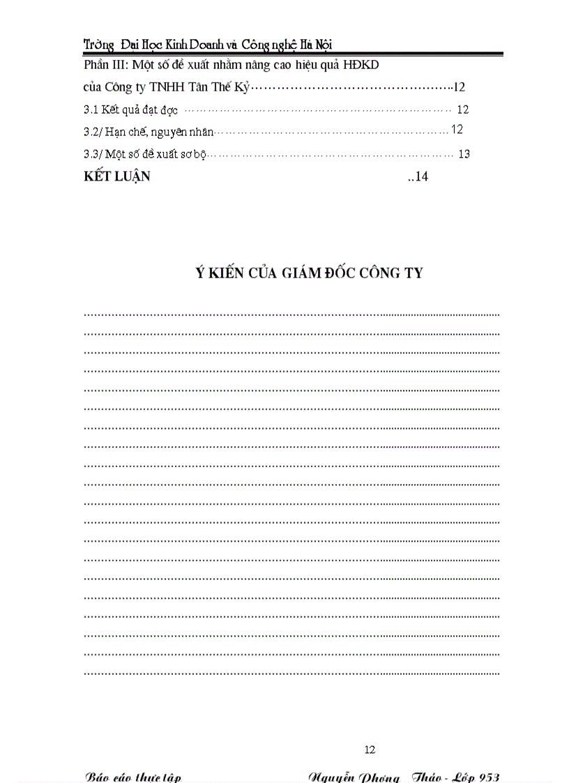 image for page Báo cáo thực tập tại Công ty TNHH TÂN THẾ KỶ