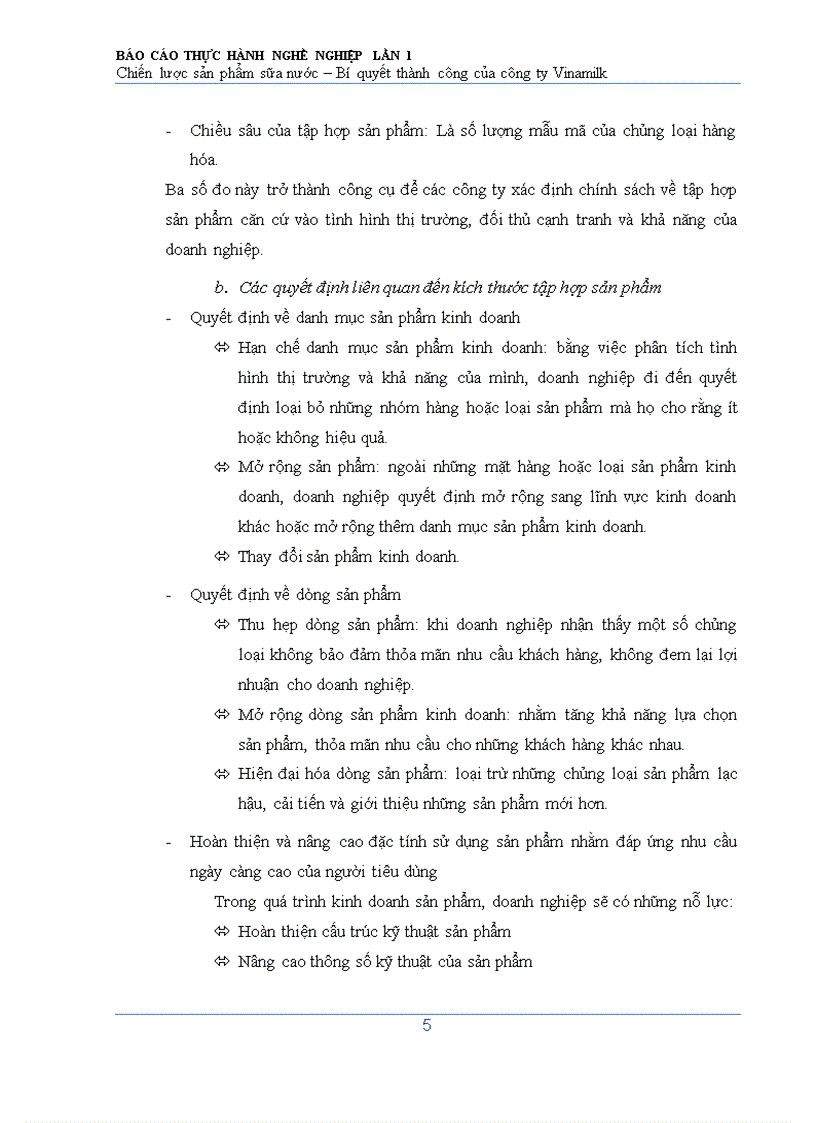 image for page Chiến lược sản phẩm của công ty cổ phầm sữa Việt Nam vinamilk