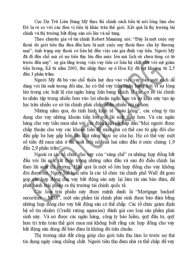 image for page Cuộc khủng hoảng kinh tế tài chính toàn cầu hiện nay và vai trò lịch sử của chủ nghĩa tư bản