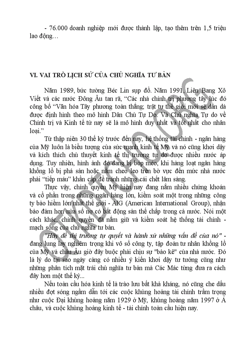 image for page Cuộc khủng hoảng kinh tế tài chính toàn cầu hiện nay và vai trò lịch sử của chủ nghĩa tư bản