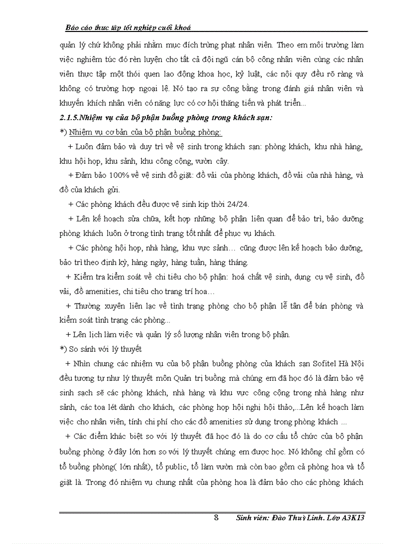 image for page Báo cáo thực tập về khách sạn Sofitel Plaza Hà Nội