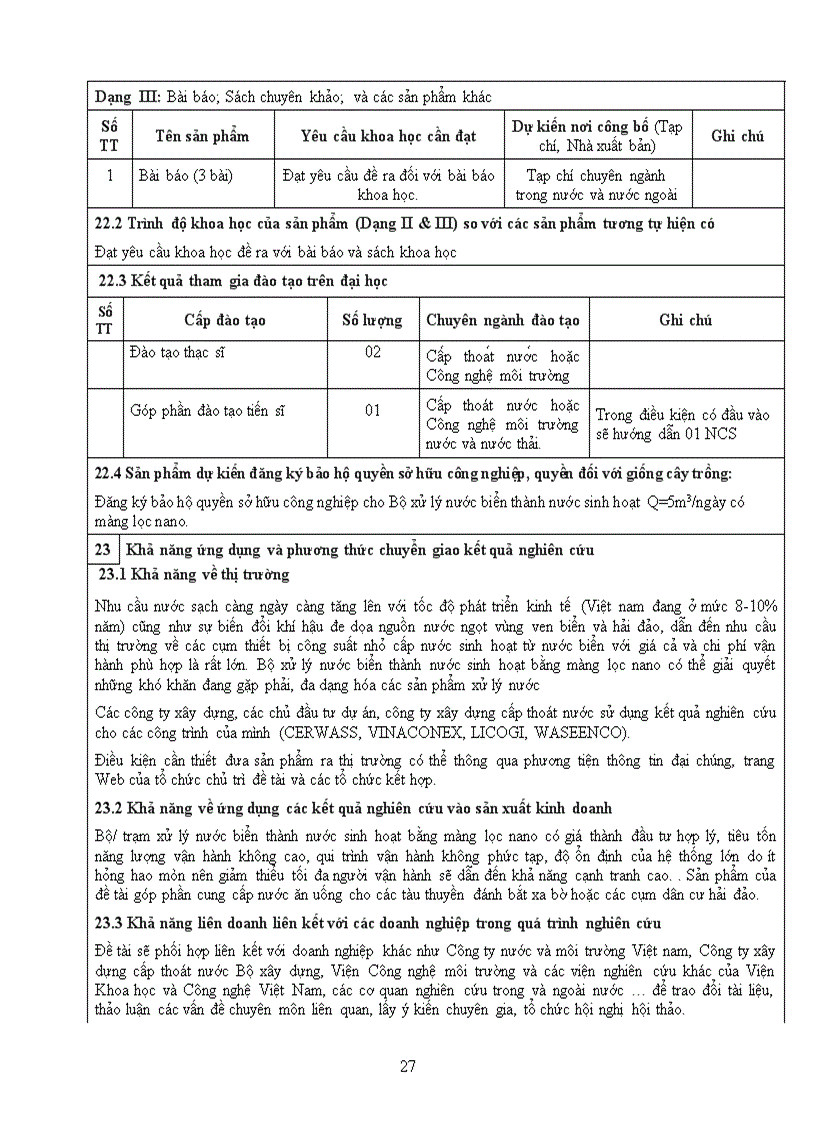 image for page Nghiên cứu ứng dụng màng lọc nano trong công nghệ xử lý nước biển áp lực thấp thành nước sinh hoạt cho các vùng ven biển và hải đảo Việt Nam