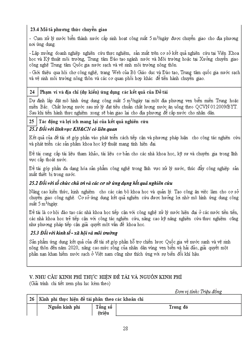 image for page Nghiên cứu ứng dụng màng lọc nano trong công nghệ xử lý nước biển áp lực thấp thành nước sinh hoạt cho các vùng ven biển và hải đảo Việt Nam