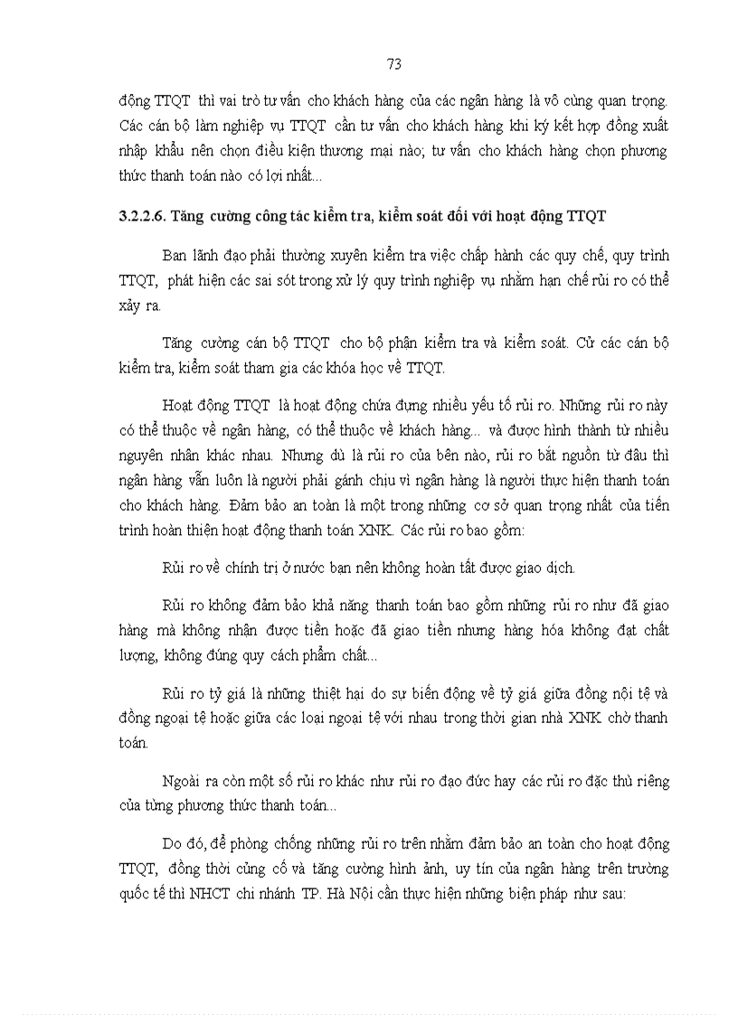 image for page Giải pháp nâng cao hiệu quả hoạt động thanh toán quốc tế tại Ngân hàng Công thương Việt Nam chi nhánh Hà Nội