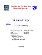 Đề án môn học kế toán ngân hàng trường đại học hoa sen