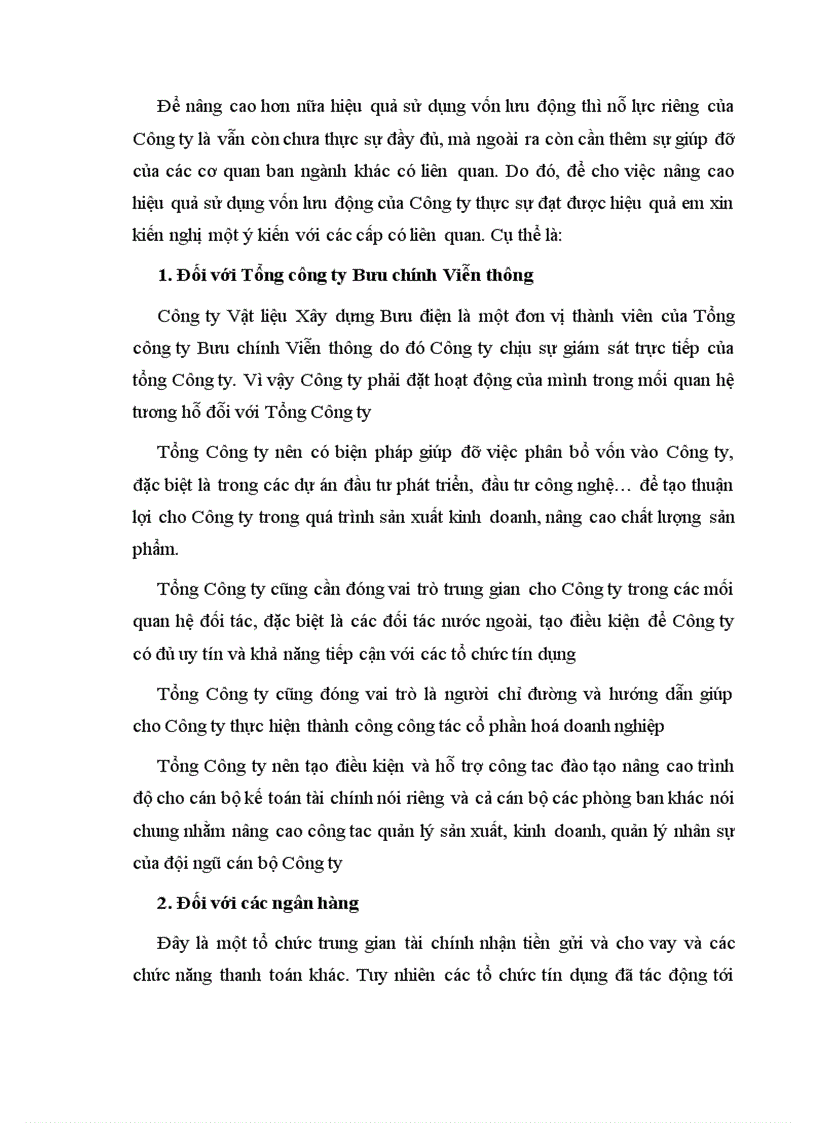 image for page Vốn lưu động và các biện pháp nâng cao hiệu quả sử dụng vốn lưu động tại công ty Vật liệu Xây dựng Bưu điện