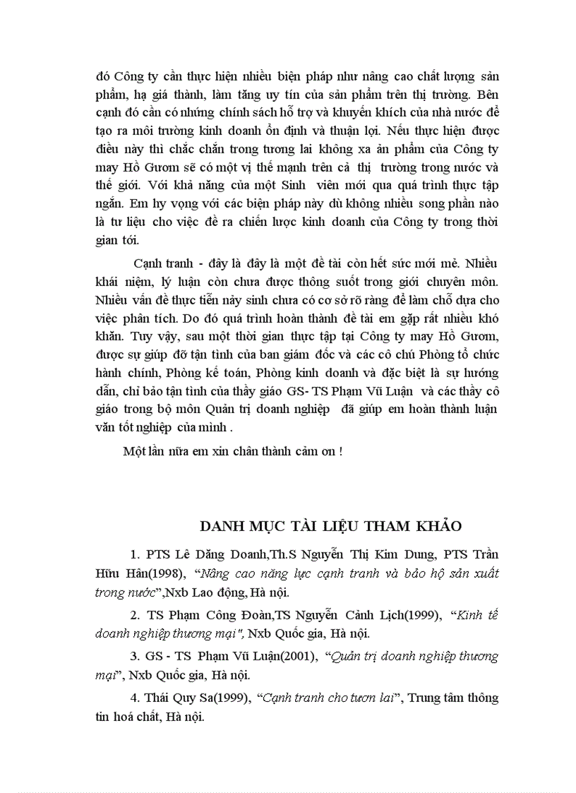 image for page Một số giải pháp nhằm nâng cao khả năng cạnh tranh của Công ty may Hồ Gươm