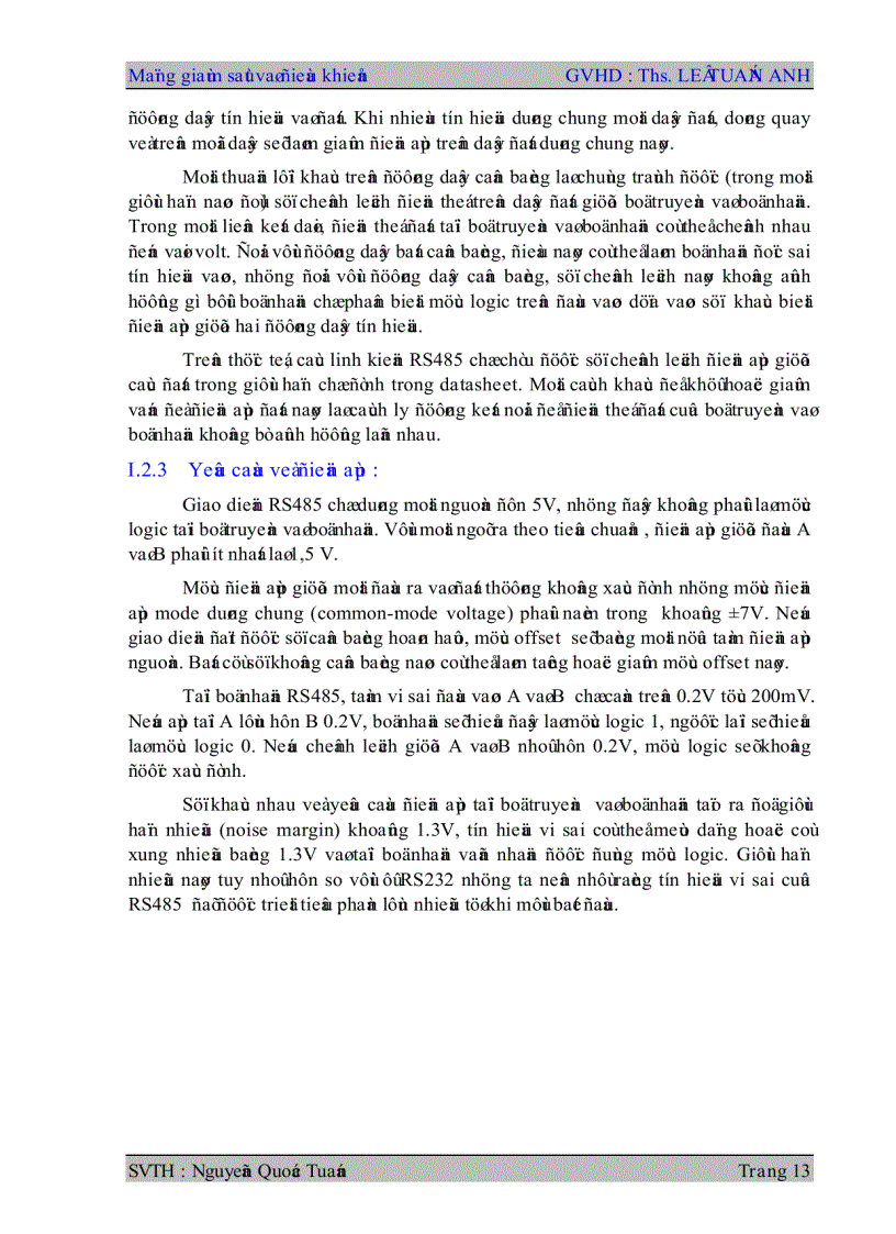 image for page Mạng giám sát và điều khiển MC68HC11 RS485