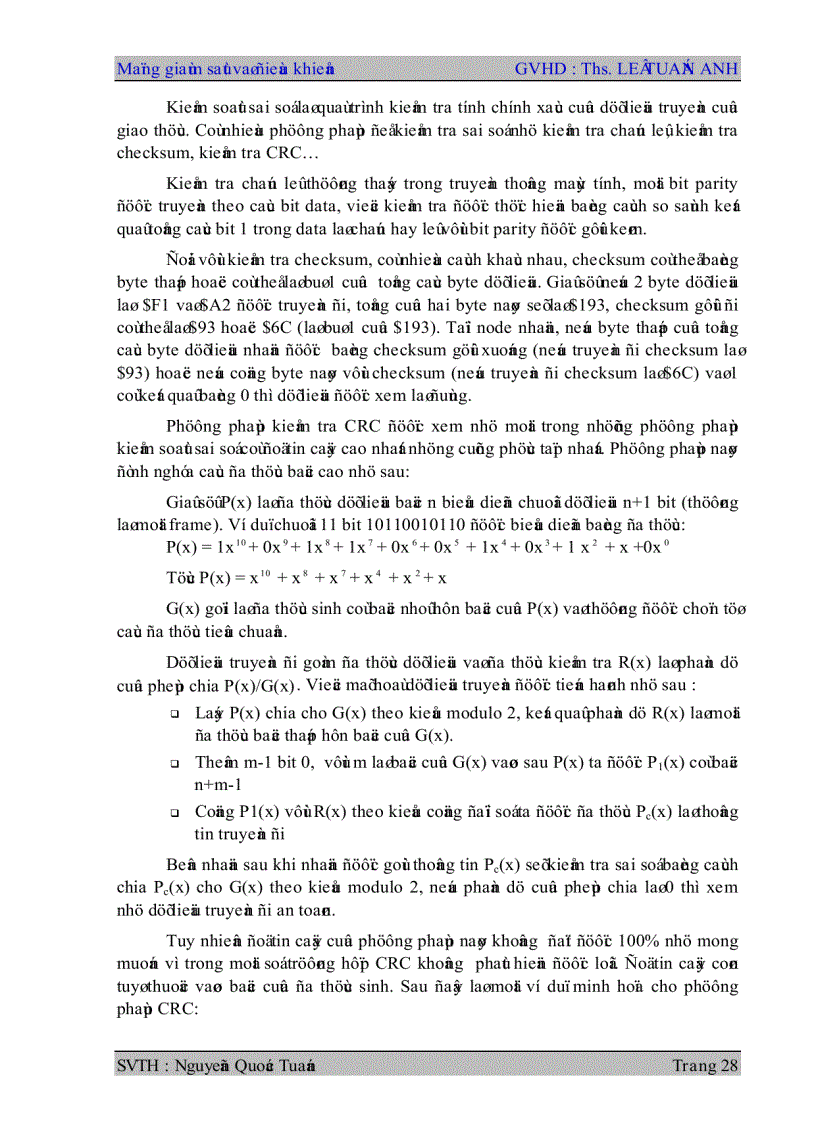 image for page Mạng giám sát và điều khiển MC68HC11 RS485