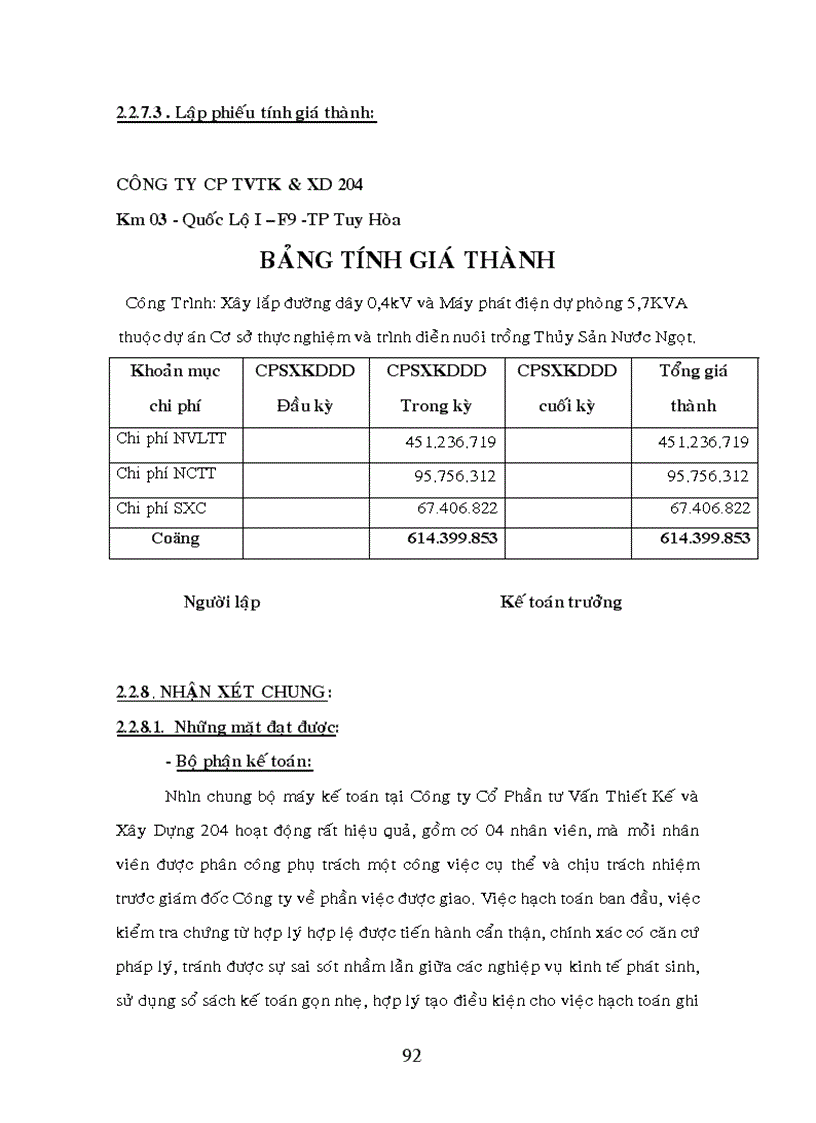 image for page Kế toán chi phí sản xuất và tính giá thành sản phẩm tại Công ty Cổ Phần Tư Vấn Thiết kế và Xây Dựng 204