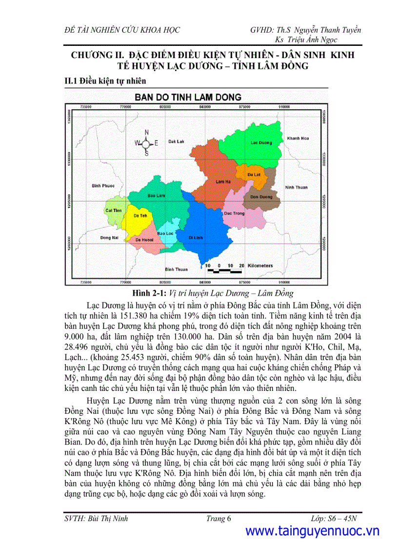 image for page Cân bằng sử dụng nước trên huyện Lạc Dương tỉnh Lâm Đồng với sự hỗ trợ của mô hình Weap