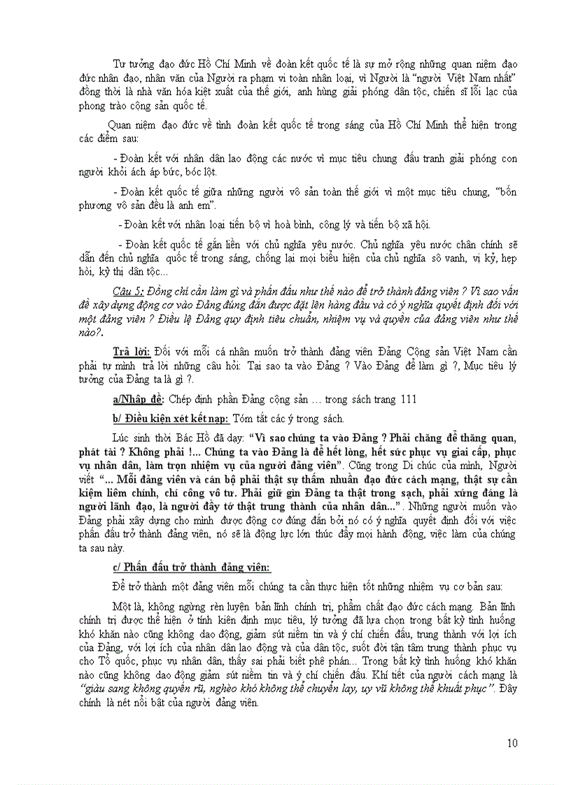 image for page Hướng dẫn giải đáp câu hỏi thảo luận Lớp nhận thức đảng