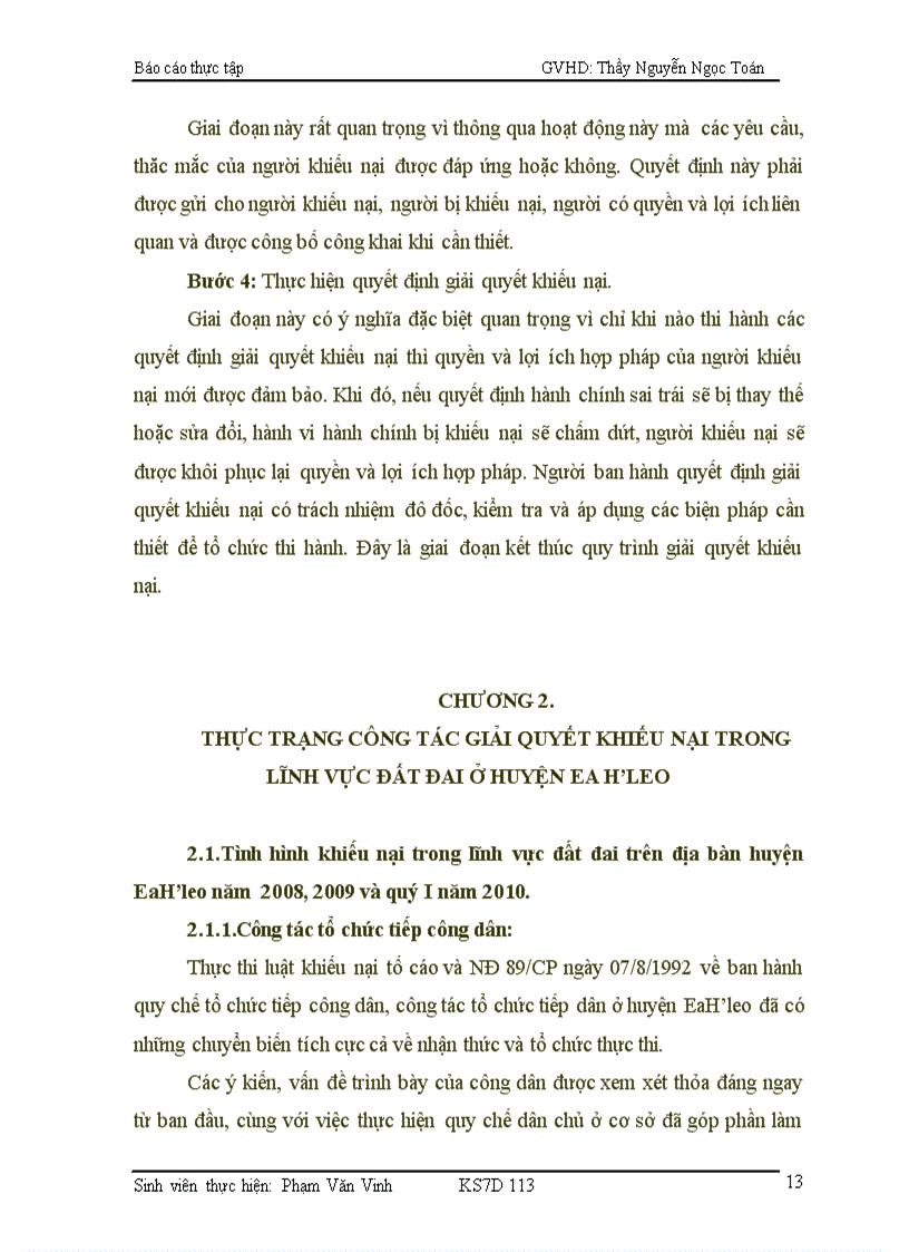 image for page Công tác giải quyết khiếu nại trong lĩnh vực đất đai tại huyện eah leo tỉnh đăk lăk thực trạng và giải pháp