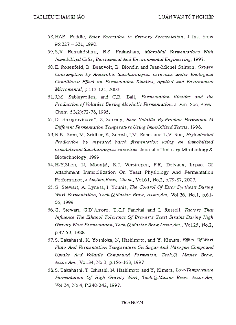 image for page Ứng dụng nấm men cố định trong lên men bia nồng độ cao
