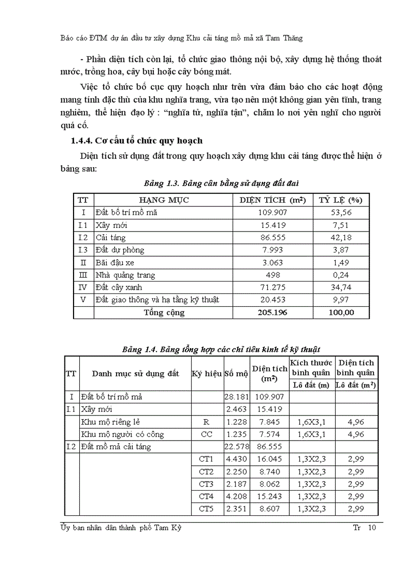 image for page Báo cáo ĐTM dự án đầu tư xây dựng Khu cải táng mồ mả xã Tam Thăng