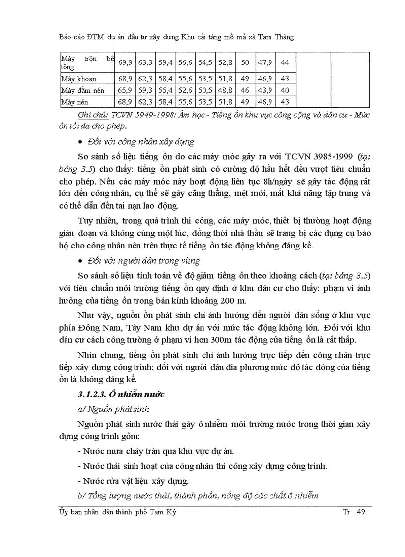 image for page Báo cáo ĐTM dự án đầu tư xây dựng Khu cải táng mồ mả xã Tam Thăng