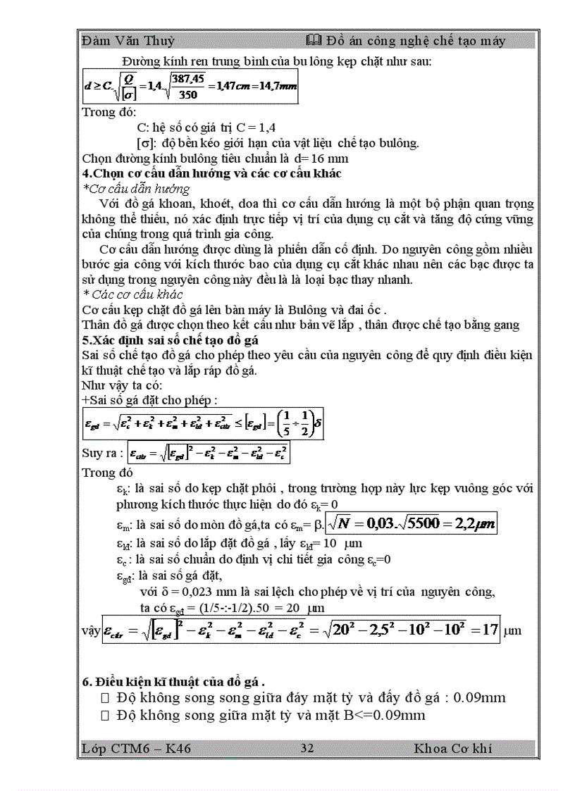 image for page Thiết kế quy trình chế tạo chi tiết gối đỡ