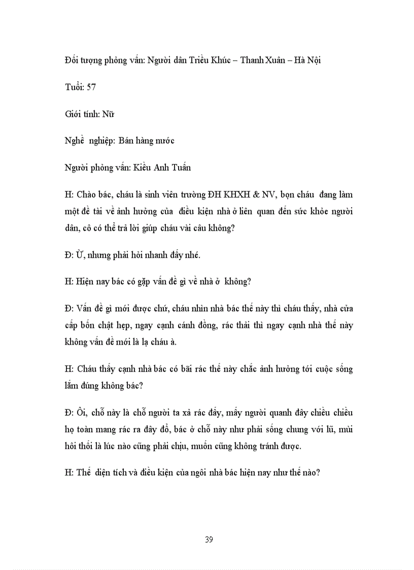 image for page Ảnh hưởng của vấn đề nhà ở đến sức khỏe người nghèo đô thị nghiên cứu cụ thế tại HN