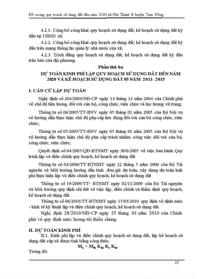 image for page Đề cương quy hoạch sử dụng đất đến năm 2020 xã Phú Thành B huyện Tam Nông tỉnh Đồng tháp