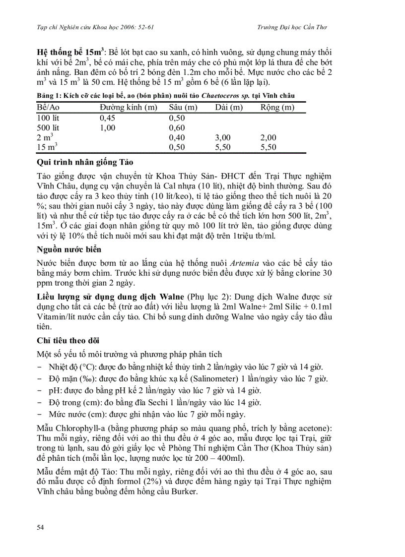 image for page Nuôi tảo Chaetoceros sp làm nguồn thức ăn cho hệ thống ao nuôi artemia
