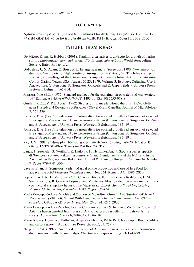 image for page Nuôi tảo Chaetoceros sp làm nguồn thức ăn cho hệ thống ao nuôi artemia