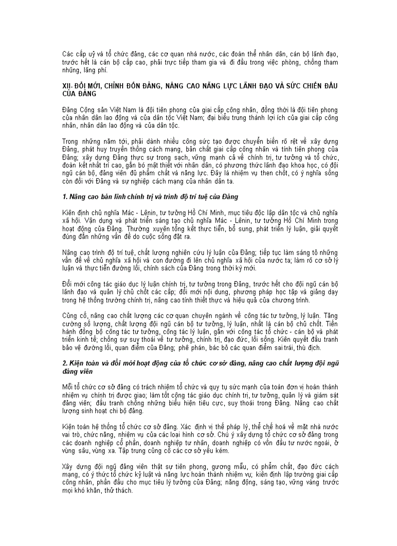 image for page Nâng cao năng lực lãnh đạo và sức chiến đấu của Ðảng phát huy sức mạnh toàn dân tộc đẩy mạnh toàn diện công cuộc đổi mới sớm đưa nước ta ra khỏi tình trạng kém phát triển