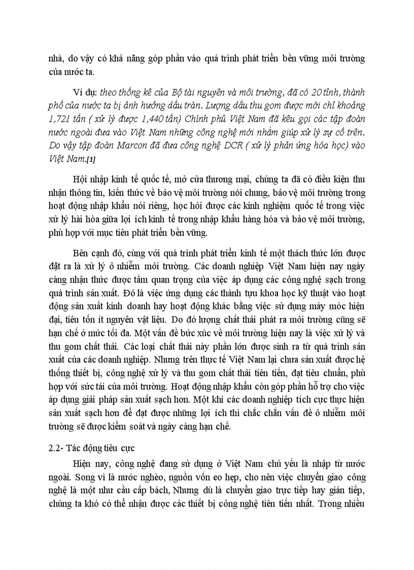 image for page Nhập khẩu và sự cần thiết phải bảo vệ môi trường trong nhập khẩu hàng hóa Tác động của hội nhập kinh tế đến các quy định của pháp luật bảo vệ môi trường trong lĩnh vực nhập khẩu