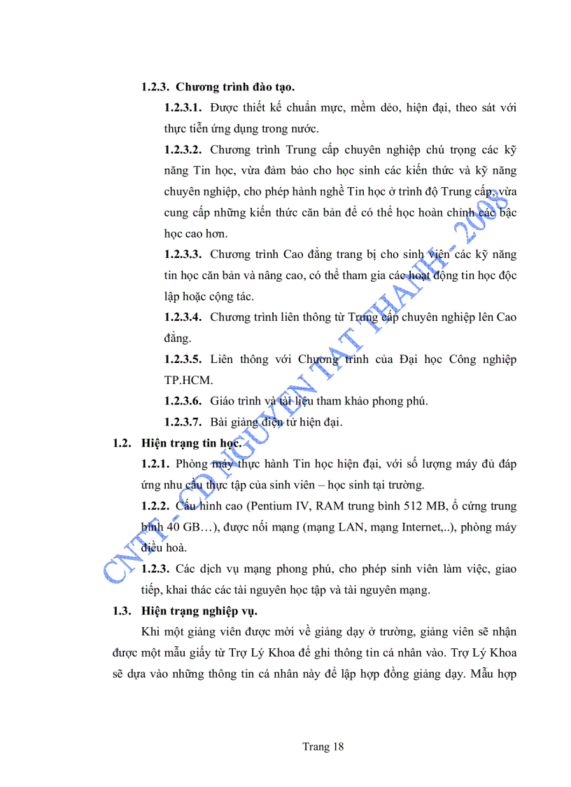 image for page Luận văn Xây dựng chương trình quản lý thông tin giảng viên khoa CNTT