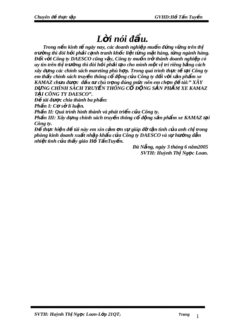 image for page Xây dựng chính sách truyền thông cổ động sản phẩm xe Kamaz tại công ty Daesco