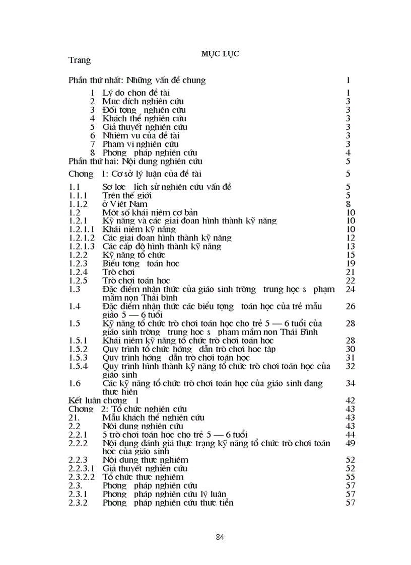 image for page Nghiên cứu kỹ năng tổ chức trò chơi toán học cho trẻ 5 6 tuổi của học sinh trường TCSP mầm non Thái Bình