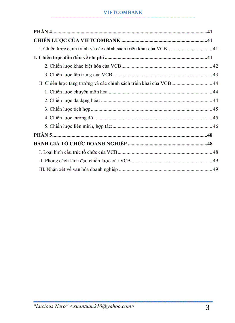 Phân tích chiến lược kinh doanh của Vietcombank Lucious Nero bài tập nhóm 50 trang