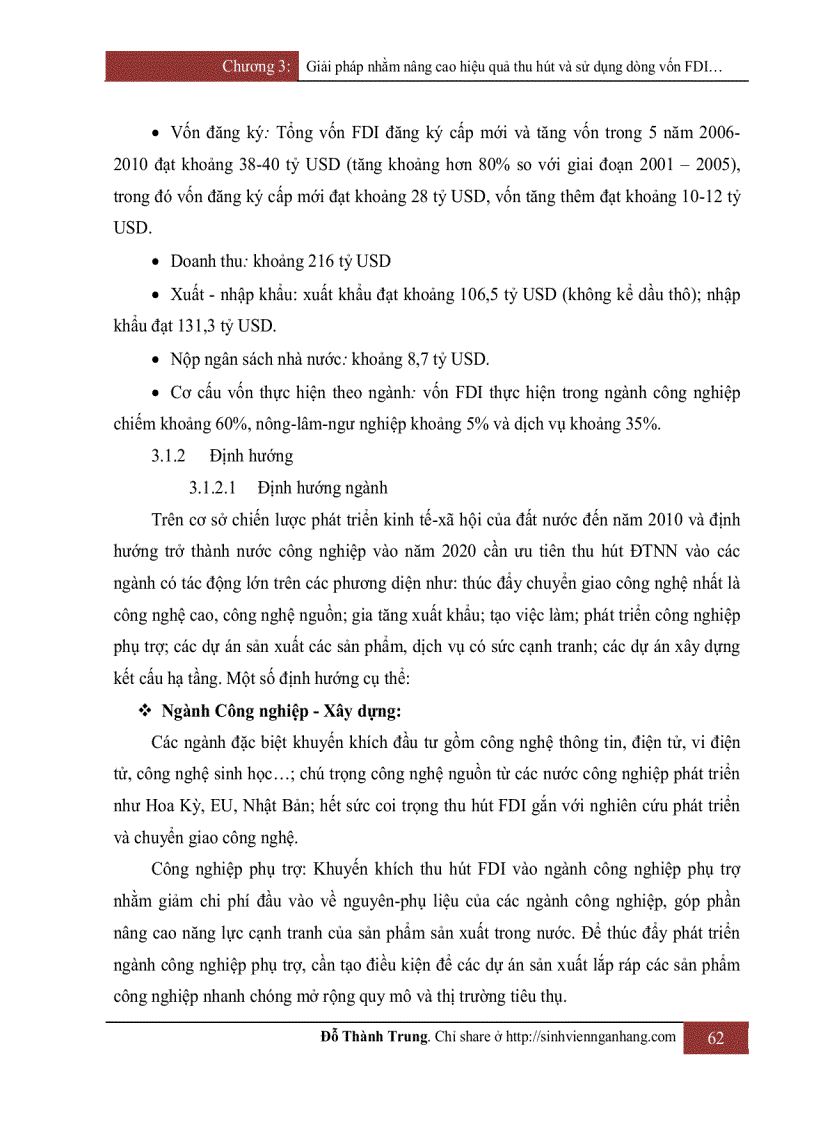 Nâng cao hiệu quả sử dụng dòng vốn FDI tại việt nam