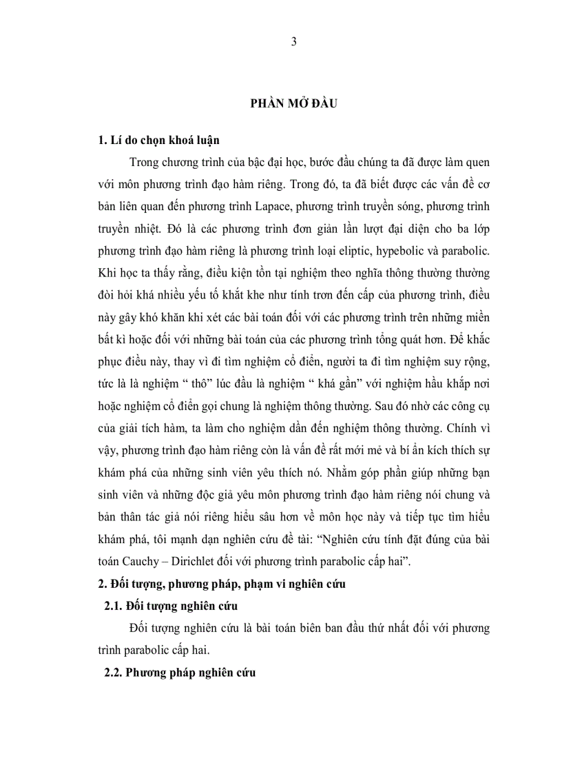 image for page Nghiên cứu tính đặt đúng của bài toán Cauchy Dirichlet đối với phương trình parabolic cấp hai