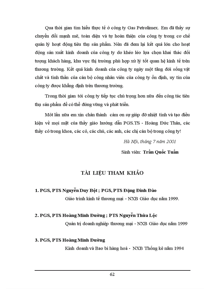 image for page Một số vấn đề về Hoạt động tiêu thụ sản phẩm của công ty Gas Petrolimex