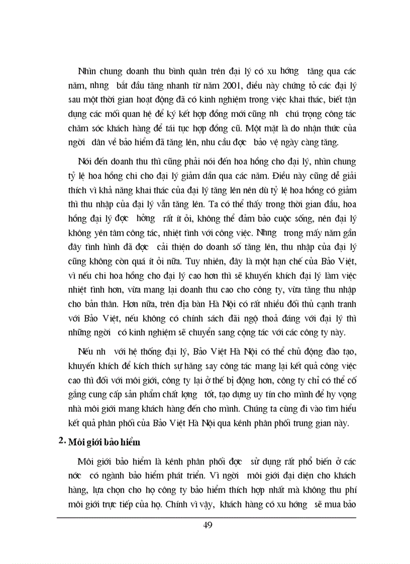 image for page Thực trạng phân phối sản phẩm bảo hiểm phi nhân thọ của Bảo Việt HN qua hệ thống đại lý môi giới bảo hiểm