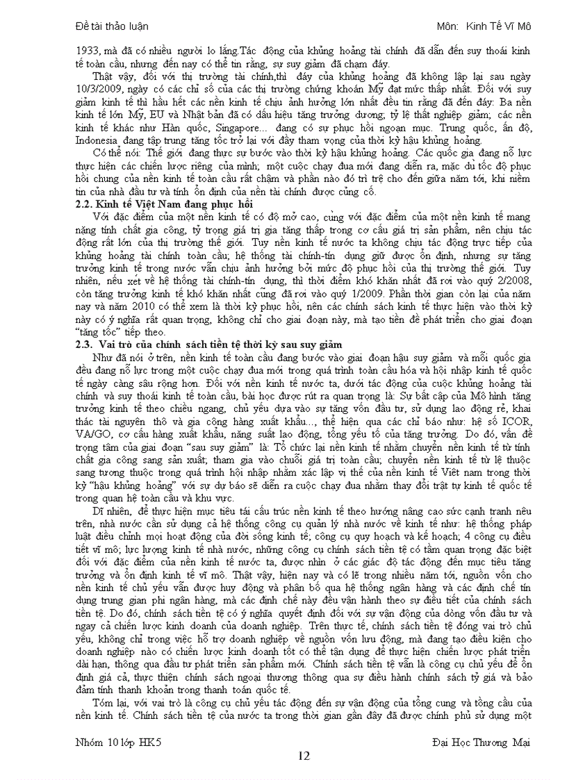 image for page Phân tích tác động của một số chính sách cụ thể mà chính phủ Việt Nam đã thực hiện trong vài năm trở lại đây để kiềm chế lạm phát