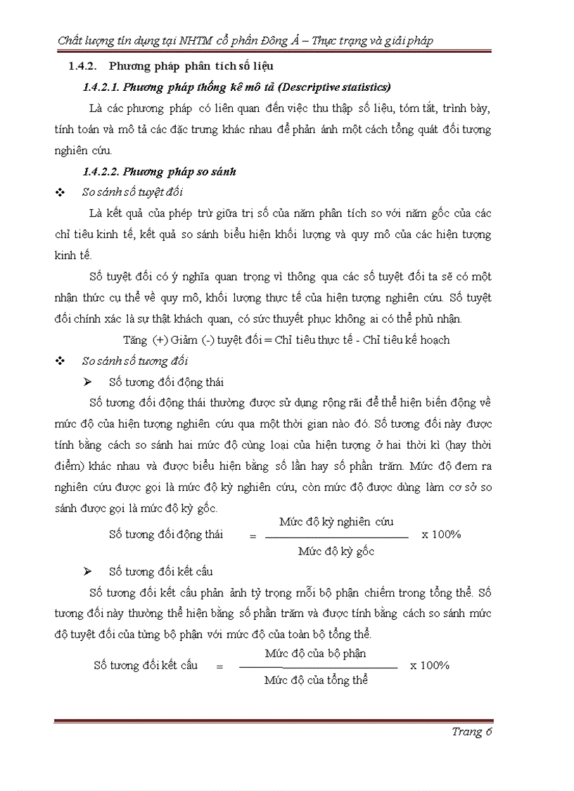 image for page Chất lượng tín dụng tại ngân hàng cổ phần Đông Á Thực trạng và giải pháp